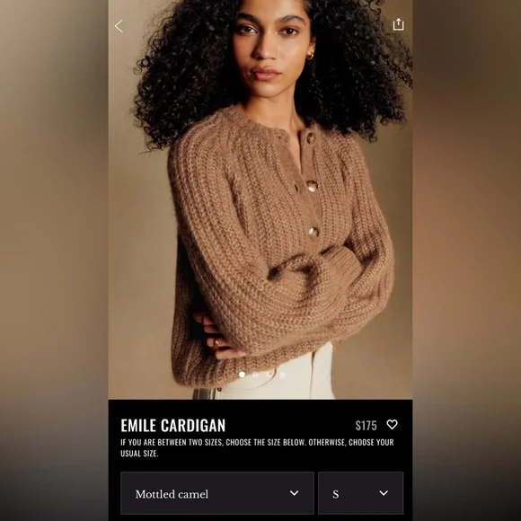 Sezane Emile Cardigan. Size Small - Picture 2 of 5